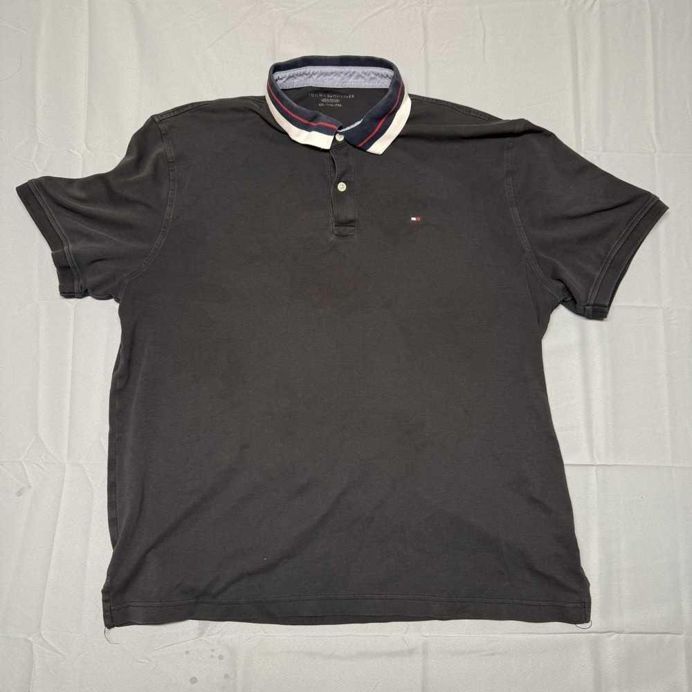 Tommy Hilfiger XXL Polo Shirt Men‎ Large Black Casual Collared